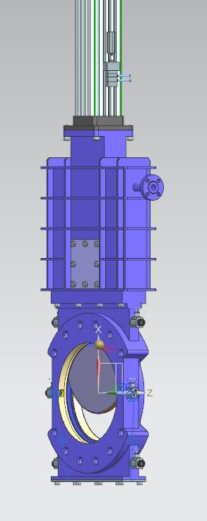 Van cổng dao đặc biệt dưới Silo có lỗ thông hơi và lưỡi gạt và hình nón