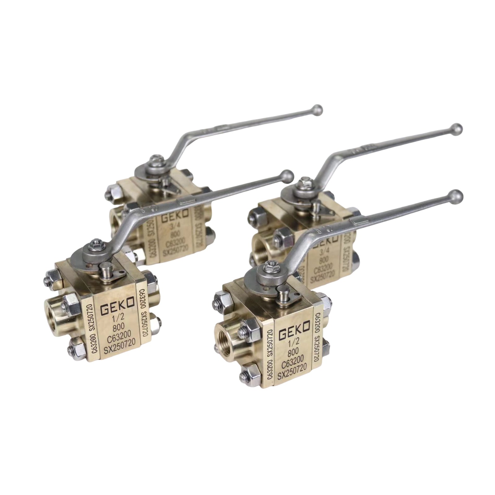 Three-Piece Manual Forged Brass Ball Valve 2000wog 3000 wog