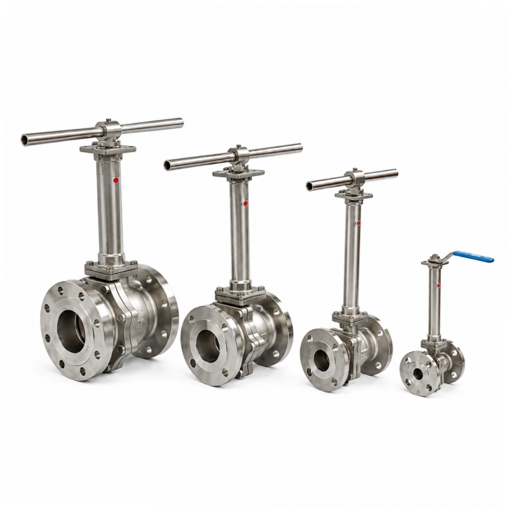GKV-225D Two Piece Cryogenic Ball Valve Flanged End